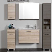 Badezimmermöbel Set mit Waschtisch und Spiegelschrank Buche (vierteilig) von Star Möbel