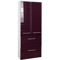 Badezimmerschrank in Aubergine Hochglanz modern von Star Möbel