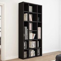 Bücherschrank ohne Rückwand 222 cm hoch - 120 cm breit Schwarzbraun von Star Möbel