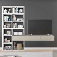 Fernseher Regal in Weiß und Beige modern von Star Möbel