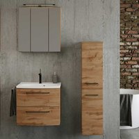 Gästetoilette Set mit Spiegelschrank inklusive Waschbecken (dreiteilig) von Star Möbel