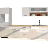 Hochglanz Küchenzeile in Weiß modern (achtteilig) von Star Möbel