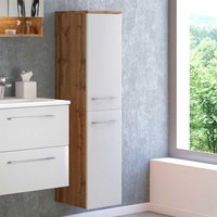 Hochschrank für Badezimmer Weiß und Wildeiche Optik von Star Möbel