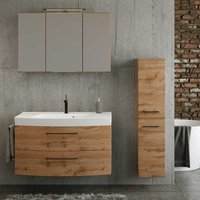 Hochwertiges Badmöbel Set mit Spiegelschrank inklusive Waschbecken (dreiteilig) von Star Möbel