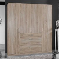 Kleiderschrank Eiche Sägerau Made in Germany 199 cm hoch von Star Möbel