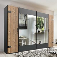 Kleiderschrank Industriestil mit Dreh- und Schiebetüren 272 cm breit von Star Möbel