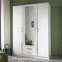 Kleiderschrank Jugendzimmer mit Spiegel in Weiß 135 cm breit von Star Möbel