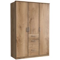 Kleiderschrank Plankeneiche NB mit drei Schubladen 199 cm hoch von Star Möbel