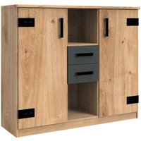 Modernes Sideboard mit zwei Schubladen und Türen 105 cm hoch von Star Möbel