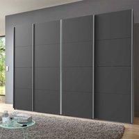 Schwebetürenkleiderschrank dunkelgrau 270 cm breit 210 cm hoch von Star Möbel