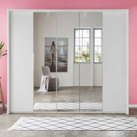 Spiegel Schlafzimmerschrank in Weiß Dreh- und Falttüren von Star Möbel
