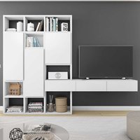 TV Regalkombination in Weiß lackiert Türen von Star Möbel