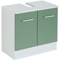 Waschbeckenunterschrank in Grün und Weiß 2 Türen von Star Möbel