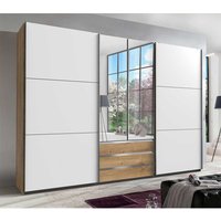 XL Kleiderschrank zweifarbig mit Spiegeltüren drei Schubladen von Star Möbel