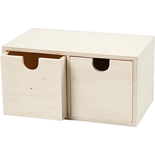 55765 Create Craft Aufbewahrungsbox mit 2 Schubladen, Sperrholz, 1 Stück von Creativ