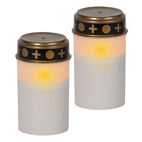 LED Grablicht Mit Timer | Grabkerzen Mit Batterie | 2er Set | Weiß | Outdoor | Kerzen LED Grablicht Mit Timer | Grabkerzen Mit Batterie | 2er Set | Weiß | Outdoor | Kerzen von Star