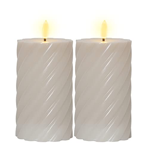 LED Kerzen Mit Timerfunktion - Stumpenkerzen Beige, Gedrehte 2er Set, Deko Mit Flackernder Flamme, Elektrisch LED Kerzen Mit Timerfunktion - Stumpenkerzen Beige, Gedrehte 2er Set, Deko Mit Flackernder Flamme, Elektrisch von Star