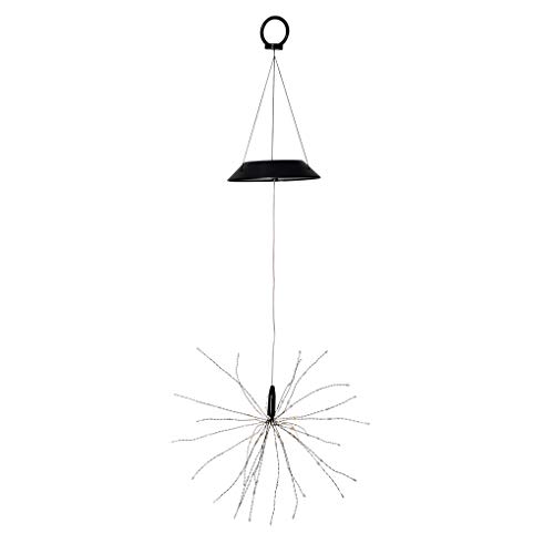 Star – Solar-LED-Hängedekoration „Firework“ – mit 90 LEDs, Dämmerungssensor & Akku – effektvolle Beleuchtung für Garten & Balkon – warmweißes Licht – 50 cm hoch – schwarz von Star