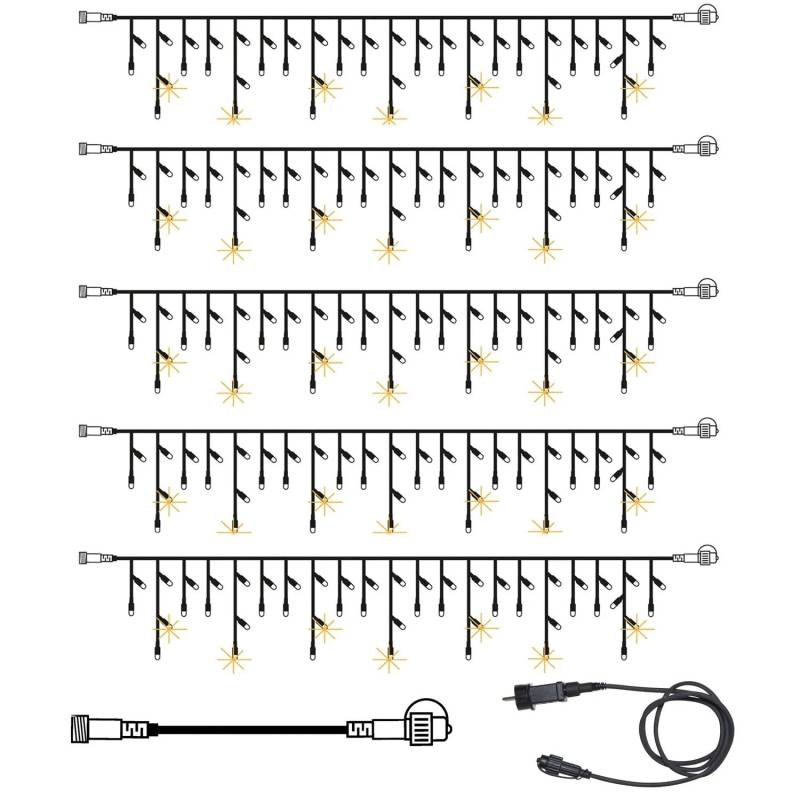 Star Trading SYSTEM 24 KOMPLETT SET 15m LED Lichtervorhang Eisregen Icicle Flash F Dachrinne Star Trading SYSTEM 24 KOMPLETT SET 15m LED Lichtervorhang Eisregen Icicle Flash F Dachrinne von Star Trading