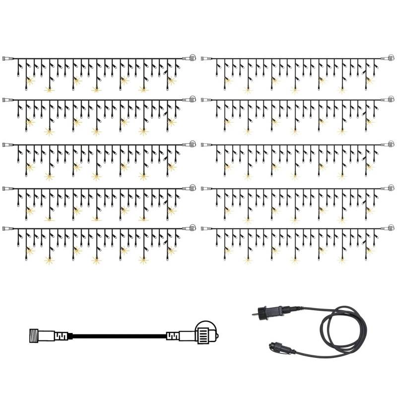 Star Trading SYSTEM 24 KOMPLETT SET 30m LED Lichtervorhang Eisregen Icicle Flash F Dachrinne Star Trading SYSTEM 24 KOMPLETT SET 30m LED Lichtervorhang Eisregen Icicle Flash F Dachrinne von Star Trading