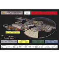 Poster Next Generation Enterprise Schnittzeichnung der u.s.s. Enterprise NCC-1701-D - Star Trek von Star Trek