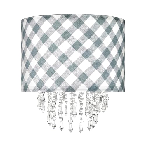 Star Vision Karierter Lampenschirm aus Trommelstoff mit Kristallperlentropfen, Farmhouse Chic Lampenschirm für Hängelampen, Tisch-, Wand- und Stehlampen, neutrale Heimdekoration für Schlafzimmer Star Vision Karierter Lampenschirm aus Trommelstoff mit Kristallperlentropfen, Farmhouse Chic Lampenschirm für Hängelampen, Tisch-, Wand- und Stehlampen, neutrale Heimdekoration für Schlafzimmer von Star Vision