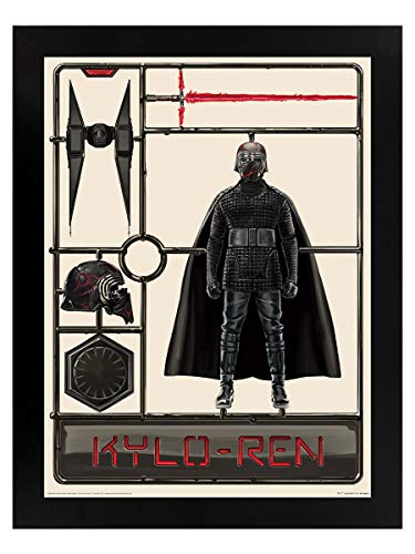 Star Wars Episode IX Gerahmtes Bild, Kylo Ren, 30 x 40 cm, Glas, Mehrfarbig, 32 x 42 x 1, 5 cm von Star Wars