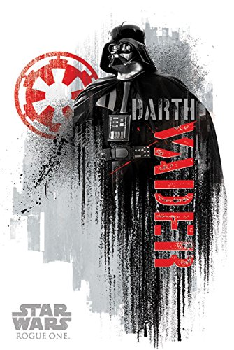 Star Wars Rogue One Darth Vader Grunge Maxi Poster, Mehrfarbig von Star Wars Rogue One