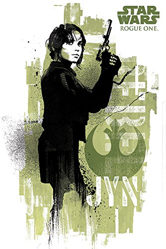 Star Wars Rogue One jyn Grunge Maxi Poster, mehrfarbig von Star Wars Rogue One