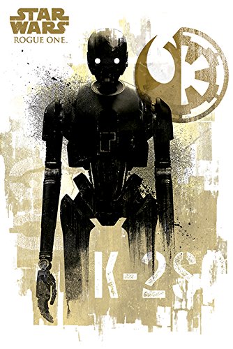 Star Wars Rogue One k-2s0 Grunge Maxi Poster, mehrfarbig von Star Wars Rogue One