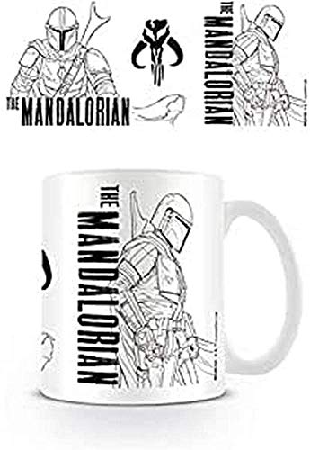 Star Wars: The Mandalorian (Line Art) Mug, 1 Stück (1er Pack) von Star Wars