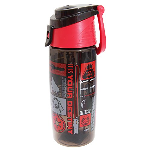 Kinder Trinkflasche mit Star Wars Design (Einheitsgröße) (Schwarz/Rot) von Star Wars