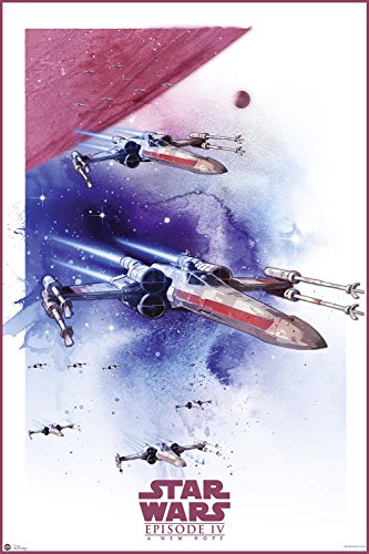 Nifty Star Wars Episode IV Poster - X-Wing Sternjäger - Krieg der Sterne 91,5 x 61 cm + 2 St. transparente Posterleisten mit Aufhängung Nifty Star Wars Episode IV Poster - X-Wing Sternjäger - Krieg der Sterne 91,5 x 61 cm + 2 St. transparente Posterleisten mit Aufhängung von Star Wars