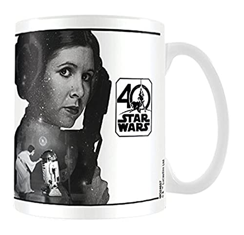 Pyramid International AFMG24657 Star Wars 40th Anniversary (Princess Leia) Official Boxed Ceramic Coffee/Tea Mug, Paper, Multi-Colour, 11 x 11 x 1.3 cm von Star Wars