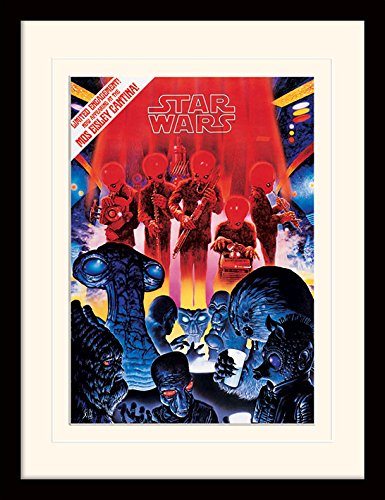 Pyramid International MP11371P-PL Star Wars (Mos Eisley Cantina) montiert und gerahmt, Mounted 250 GSM Paperwrap MDF, Mehrfarbig, 44 x 33 x 4 cm von Star Wars