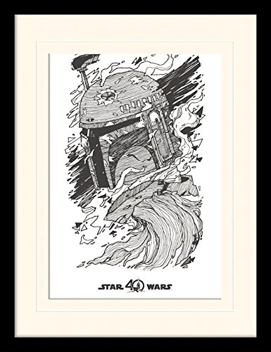 Star Wars 40. Jahrestag 'Zeichen' Memorabilia, 30 X 40 Cm Mehrfarbig von Star Wars