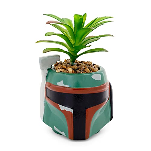 Star Wars Boba Fett Helmet 3-Inch Ceramic Mini Planter with Artificial Succulent Star Wars Boba Fett Helmet 3-Inch Ceramic Mini Planter with Artificial Succulent von Star Wars