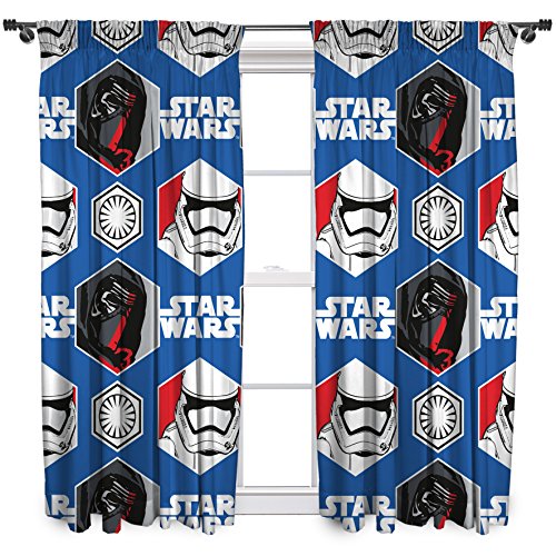 Star Wars 1 Episode 7 Awake Vorhänge, 137,2 cm, Textil, Mehrfarbig, W 53.9" x L 66.1" (2 Panels) von Star Wars