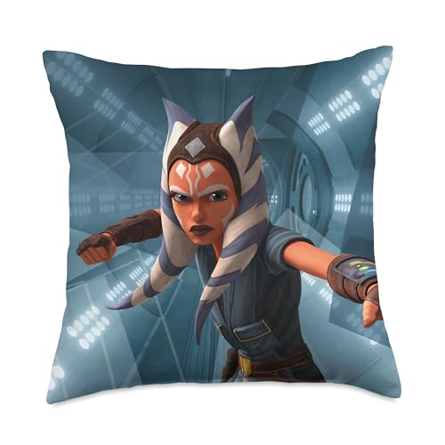 Star Wars Clone Wars Ahsoka Tano Blue Throw Pillow, 18x18, Multicolor von Star Wars