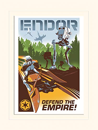 Star Wars 'Endor' montiert Drucken,30 x 40 cm von Star Wars