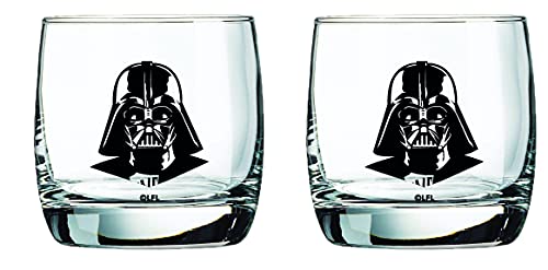 Star Wars Glas-Set – Darth Vader – Sammlerstück-Geschenk-Set mit 2 Cocktailgläsern – 284 ml Fassungsvermögen – klassisches Design – schwerer Boden von Star Wars