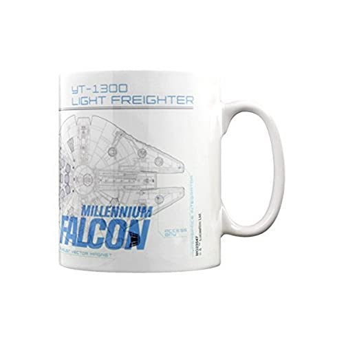 Star Wars Episode VII Millennium Falcon Sketch 11oz/315ml Kaffeetassen Mehrfarbig von Star Wars