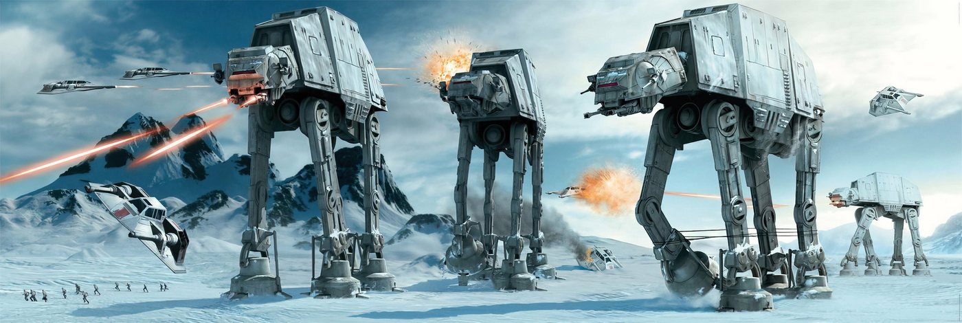 Star Wars Poster Star Wars Poster ATAT Fight Langbahnposter 158 x 53 cm von Star Wars