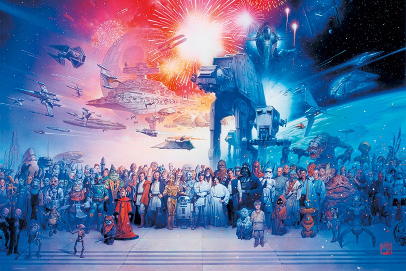 Star Wars Poster Star Wars Poster Cast 91,5 x 61 cm von Star Wars
