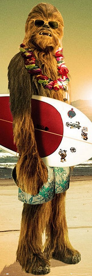 Star Wars Poster Star Wars Poster Chewbacca Surfin' 53 x 158 cm von Star Wars