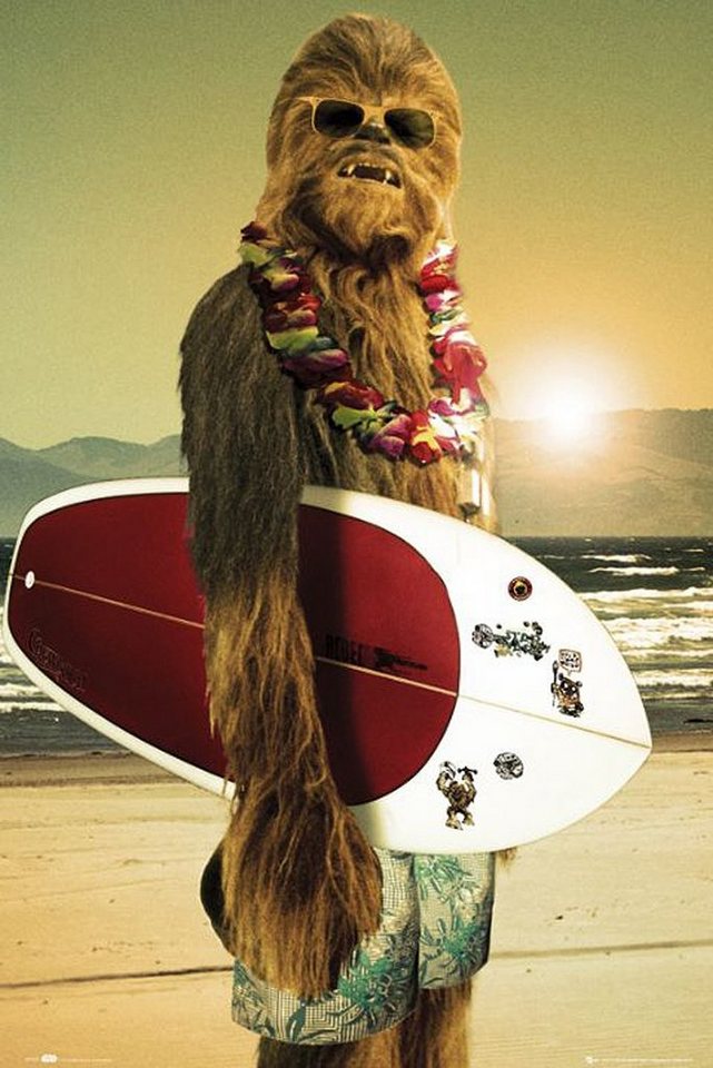 Star Wars Poster Star Wars Poster Chewbacca Surfin' 61 x 91,5 cm von Star Wars