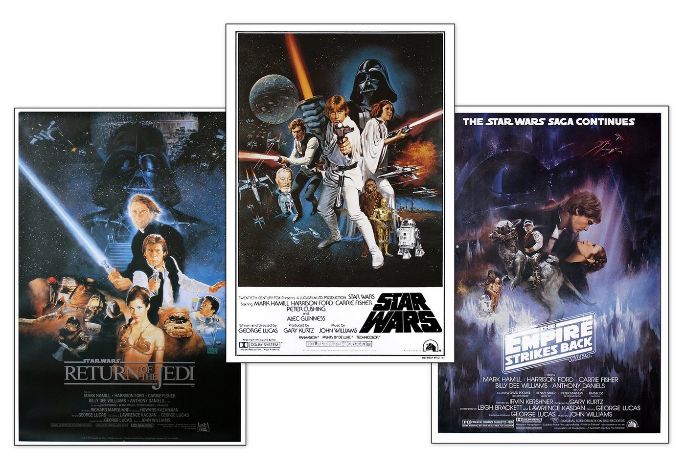 Star Wars Poster Star Wars Posterset Filmplakat Episode IV - VI 61 x 91,5 cm von Star Wars