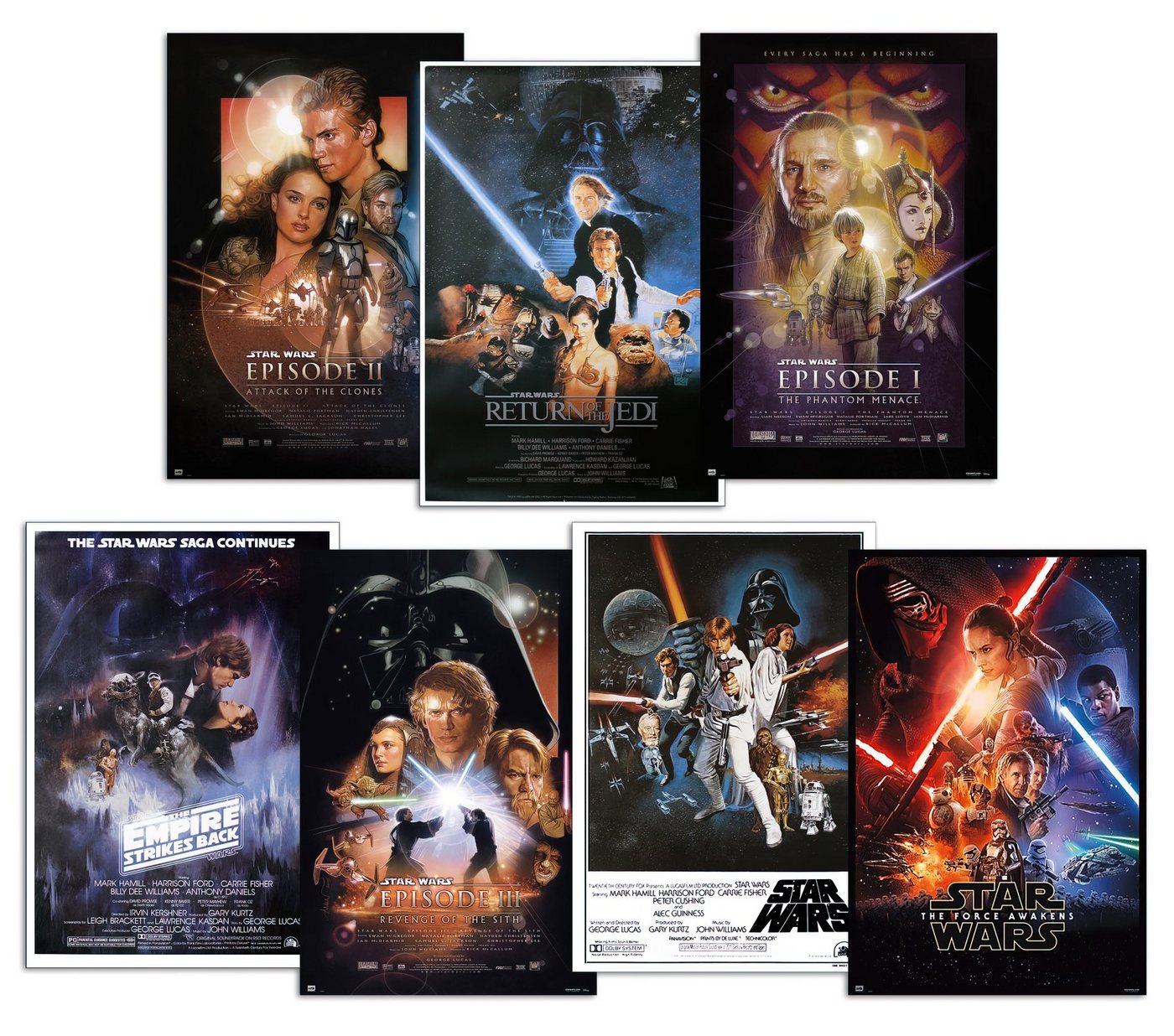 Star Wars Poster Star Wars Posterset Filmplakat 61 x 91,5 cm von Star Wars