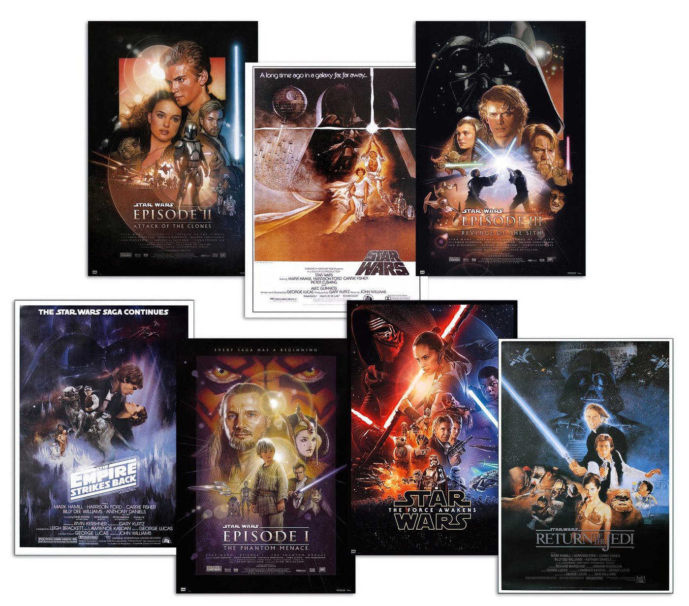 Star Wars Poster Star Wars Posterset Filmplakat 61 x 91,5 cm von Star Wars
