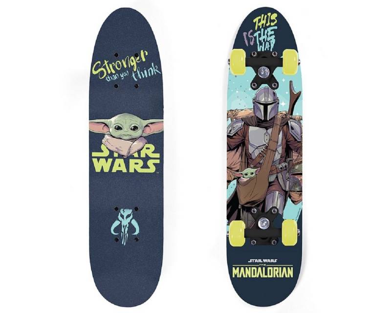 Star Wars Skateboard Star Wars Mandalorian Skateboard – Robustes Ahorn-Board für Kids von Star Wars